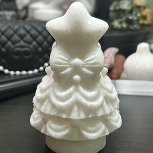 White Jade Christmas Tree Carving